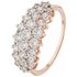 Revere 9ct Rose Gold Cubic Zirconia Elongated Cluster Ring