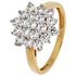Revere 9ct Yellow Gold Cubic Zirconia Round Cluster Ring