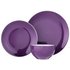 ColourMatch 12 Piece Stoneware Dinner Set - Purple Fizz