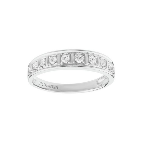 Buy 9ct Gold 0.20ct tw Pave Diamond Wedding Ring at Argos.co.uk - Your