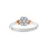 Tia Mia Silver & Rose Gold Plated 0.35ct tw Diamond Ring