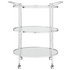 Argos Home 3 Tier Chrome and Glass Drinks Trolley