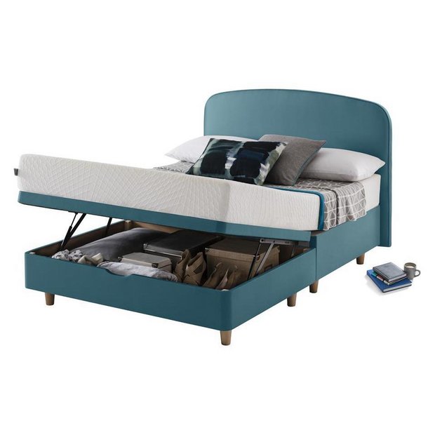 Buy Studio by Silentnight Curved Double Ottoman Bed Frame Teal at