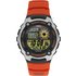 Casio Men's World Time Digital Orange Resin Strap Watch