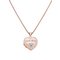 Moon & Back Rose Gold Diamond Accent Heart Locket 18in