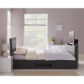Habitat Gemini Double TV Bed Frame - Black