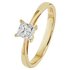 Revere 9ct Gold 0.50ct Princess Cut Diamond Solitaire Ring