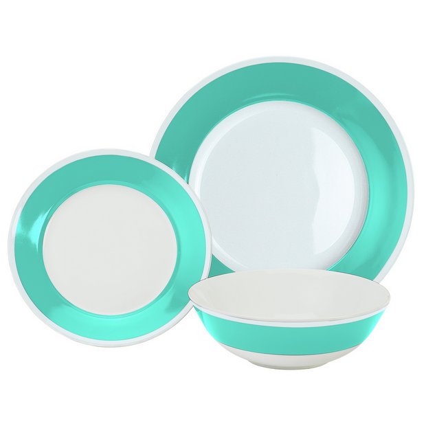 Buy ColourMatch 12 Piece Dinner Set Aqua at Argos.co.uk Your Online