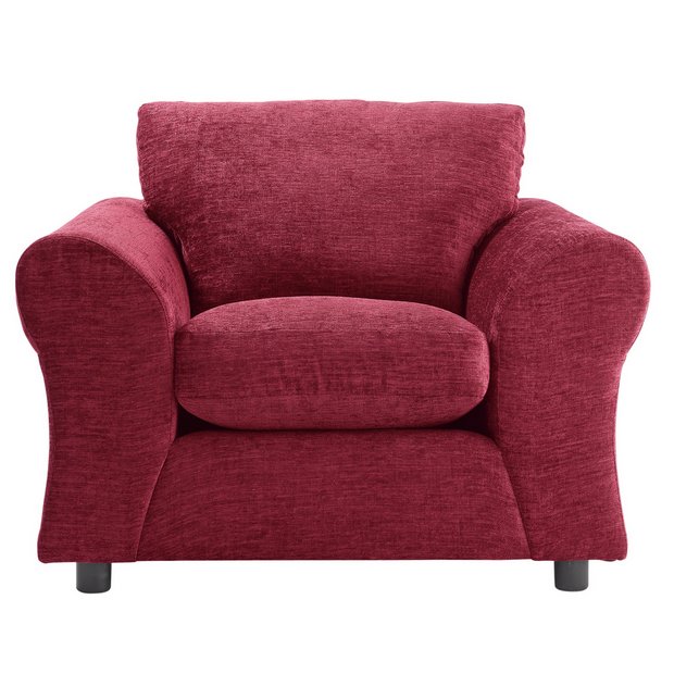 Buy HOME New Clara Fabric Armchair - Red at Argos.co.uk - Your Online