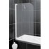 Argos Home Half Framed White Radius Bath & Shower Screen