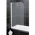 Argos Home Half Framed White Radius Bath & Shower Screen