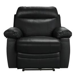 Argos Home Paolo Leather Mix Power Recliner Chair - Black