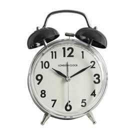 London Clock Company Twin Bell Alarm Clock - Black
