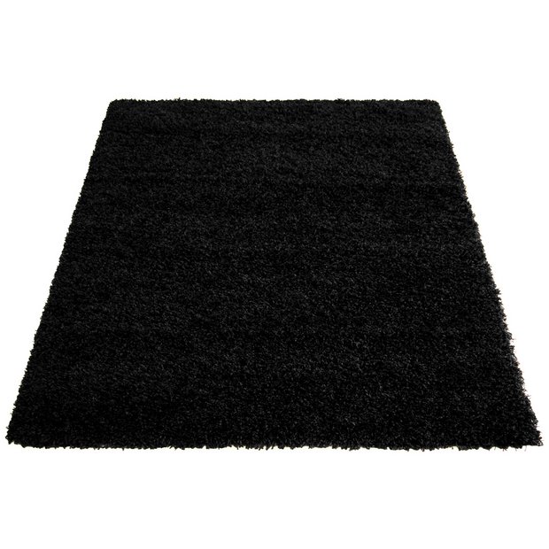 Buy Jazz Shaggy Rug 160x230cm Black Rugs and mats Argos