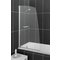 Aqualux Half Framed Silver Sail Bath & Shower Screen