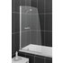 Aqualux Half Framed Silver Sail Bath & Shower Screen