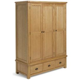 Argos Home Kent 3 Door 3 Drawer Wardrobe - Oak & Oak Veneer