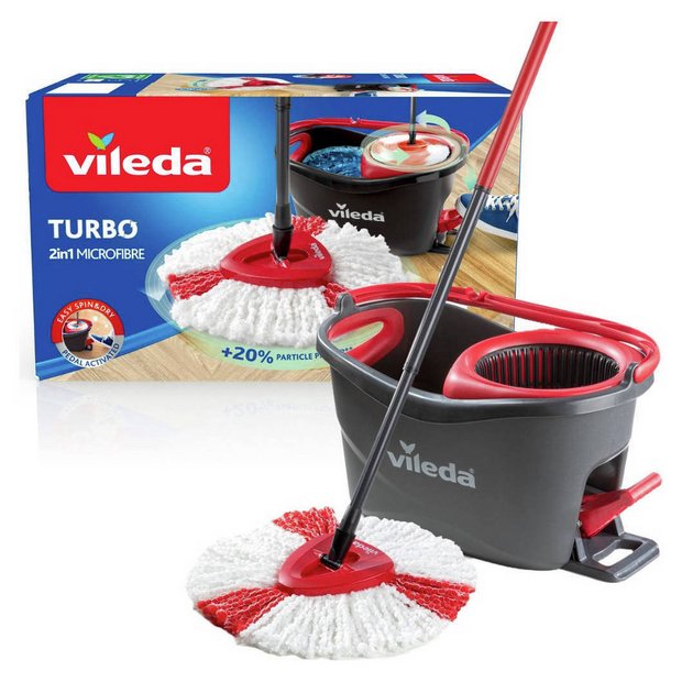 Herenhuis aftrekken jaloezie Buy Vileda Easy Wring and Clean Turbo Mop and Bucket Set | Mops | Argos