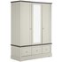 Heart of House 3 Door 3 Drawer Mirrored Wardrobe - Two Tone