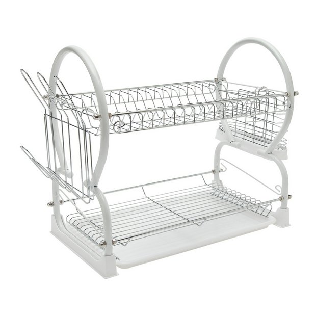 Buy HOME 2 Tier Dishrack White at Argos.co.uk Your Online Shop for