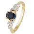 Revere 9ct Gold Oval Sapphire and Diamond Accent Ring