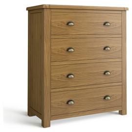 Argos Home Kent 4 Drawer Wide Chest of Drawers - Oak Veneer