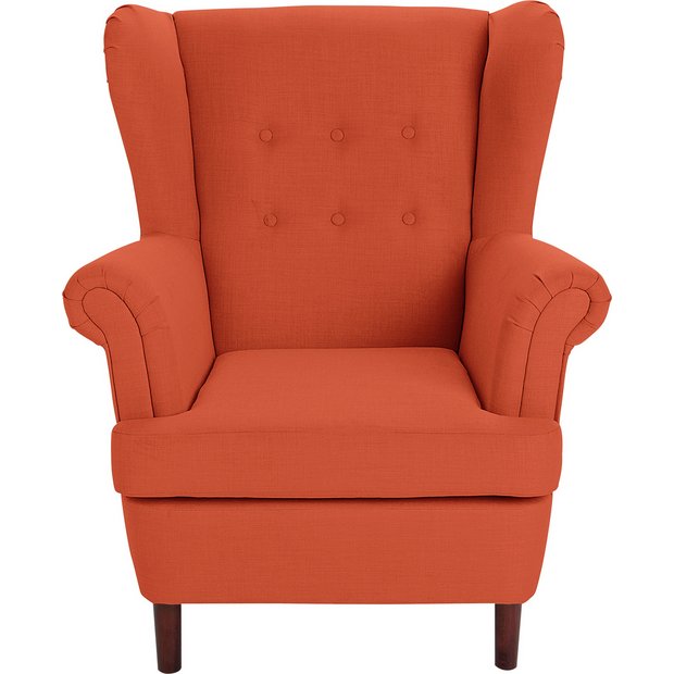 Buy Collection Martha Fabric Wingback Chair Burnt Orange at Argos.co