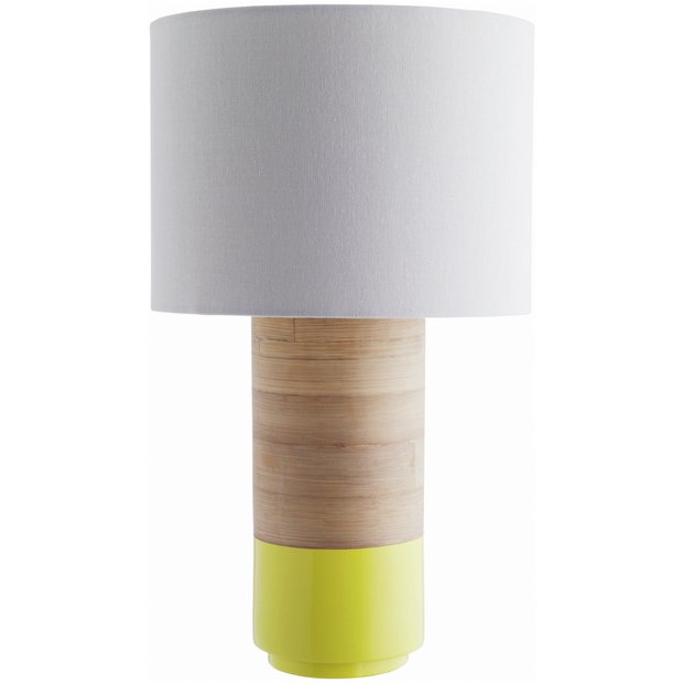 Buy Habitat Tub Natural Spun Bamboo Table Lamp Yellow at Argos.co.uk