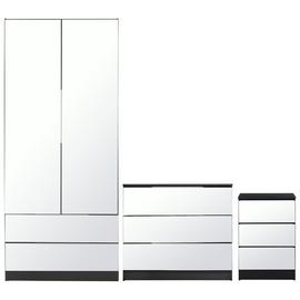 Argos Home Sandon 3 Piece 2 Door Mirror Wardrobe Set