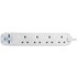 Masterplug 4 Socket 2 USB Outlet 2 Metre Surge Lead