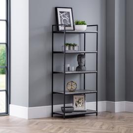 Julian Bowen Staten Metal Bookcase - Black & Grey