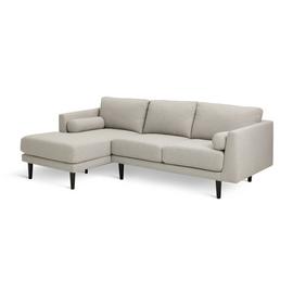 Habitat Jacob Fabric Left Hand Corner Sofa - Stone