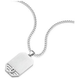 Police Stainless Steel P Wing's Logo Tag Necklace