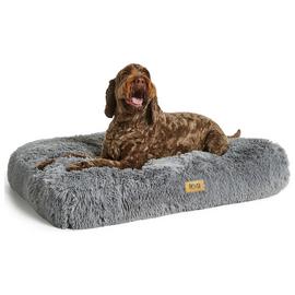 Snug Super Fluffy Grey Pet Bed-Large