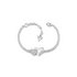 Guess Rhodium Plated Me N You Double Heart Bracelet