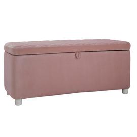 Argos Home Mila Velvet Large Ottoman - Pink