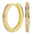 Revere 9ct Gold Plated Sterling Cubic Zirconia Hoop Earrings