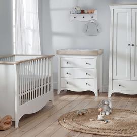 Cuddleco Clara 3 Piece Nursery Furniture Set - Ash & White