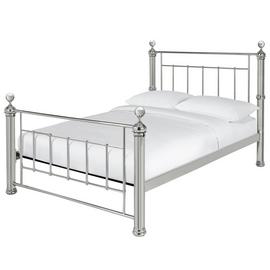 Argos Home Mayfair Kingsize Metal Bed Frame - Chrome