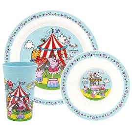 Peppa Pig Kids Plastic Dinner Set - Blue