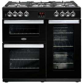 Belling Cookcentre 90DFT 90cm Dual Fuel Range Cooker - Black