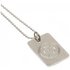Silver Plated Leicester City Dog Tag & Ball Chain