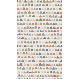 Scion Irregular Half Moon Shape Nutmeg Paprika Jet Wallpaper