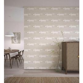 Scion Mr Fox on Snow Grey Wallpaper