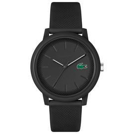 Lacoste Men's 12:12 Black Dial Strap Watch