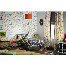 Scion Animated Zoo Animals Multicolour Kid's Wallpaper