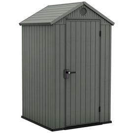 Keter Darwin Plastic Green Apex Shed - 4 x 4ft