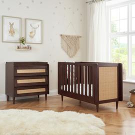 Tutti Japandi Mini 2 Piece Nursery Furniture Set - Walnut