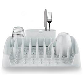 Minky Plastic Dish Rack With Caddy - White