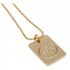 Gold Plated Leicester City Dog Tag & Ball Chain